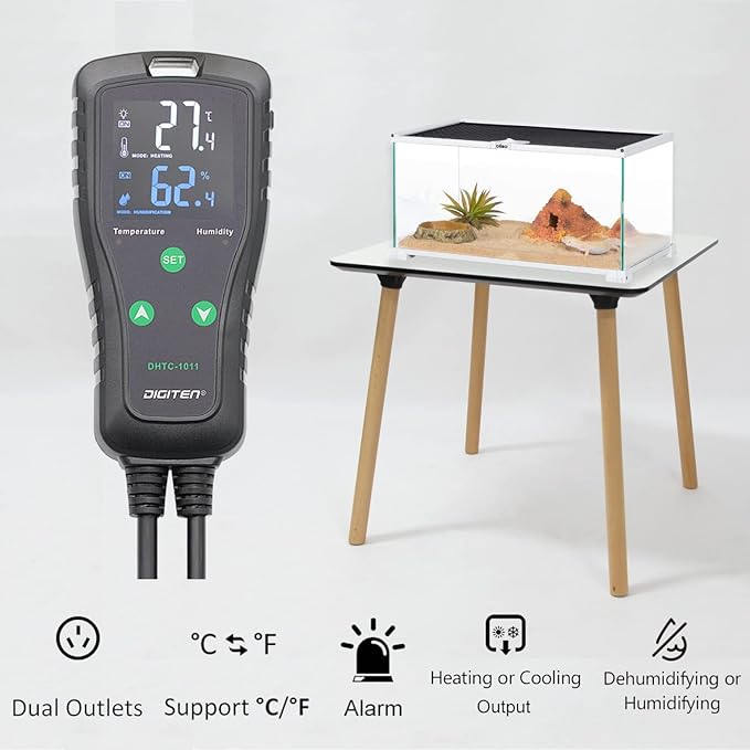 DIGITEN DHTC1011 Humidity and Temperature Controller Plug-in Thermostat