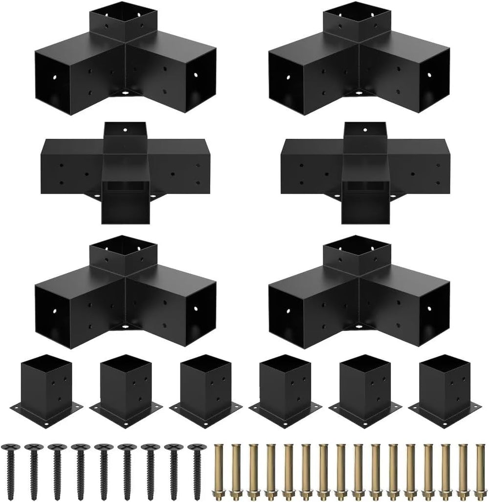 JEXALINE Heavy-Duty Pergola Bracket Kit for 4 x 4 Wood Posts