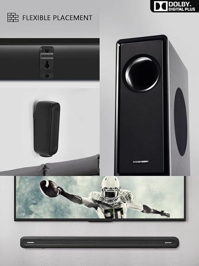 5.1 CH Surround Sound Bar with Dolby Audio, Sound Bars