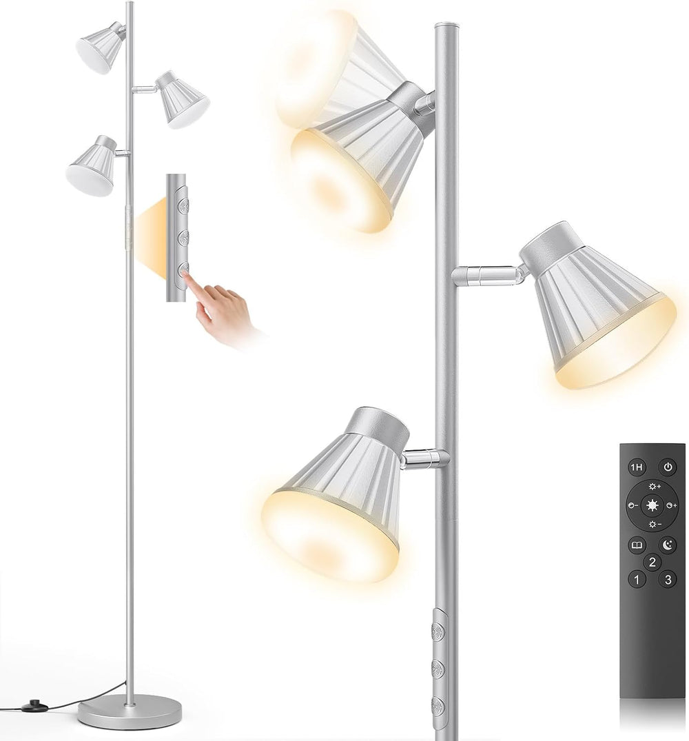 SIBRILLE 36W LED Tree Floor Lamp, Dimmable Tall Standing Lamp