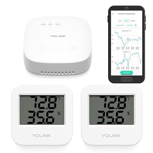 YoLink SpeakerHub & Two Temp/Humidity Sensors Starter Kit – Audio Hub Pla...