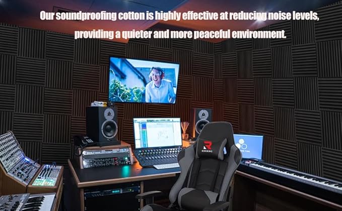 50 Pack Acoustic Foam Panels 1" X 12" X 12" Wedge Soundproof S...