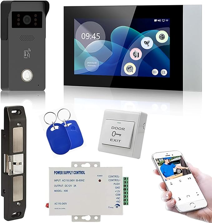 MENGQI-CONTROL LCD Video Door Intercom Access Control System Electric Strike