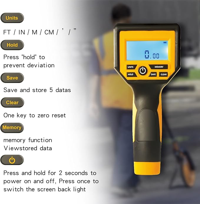 Zozen Measuring Wheel Digital Display, 3-Sections Foldable, Imperial/Metric