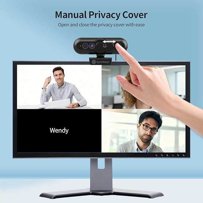 2K Windows Hello Webcam, Windows Hello Facial Recognition, 2K Camera Auto Light