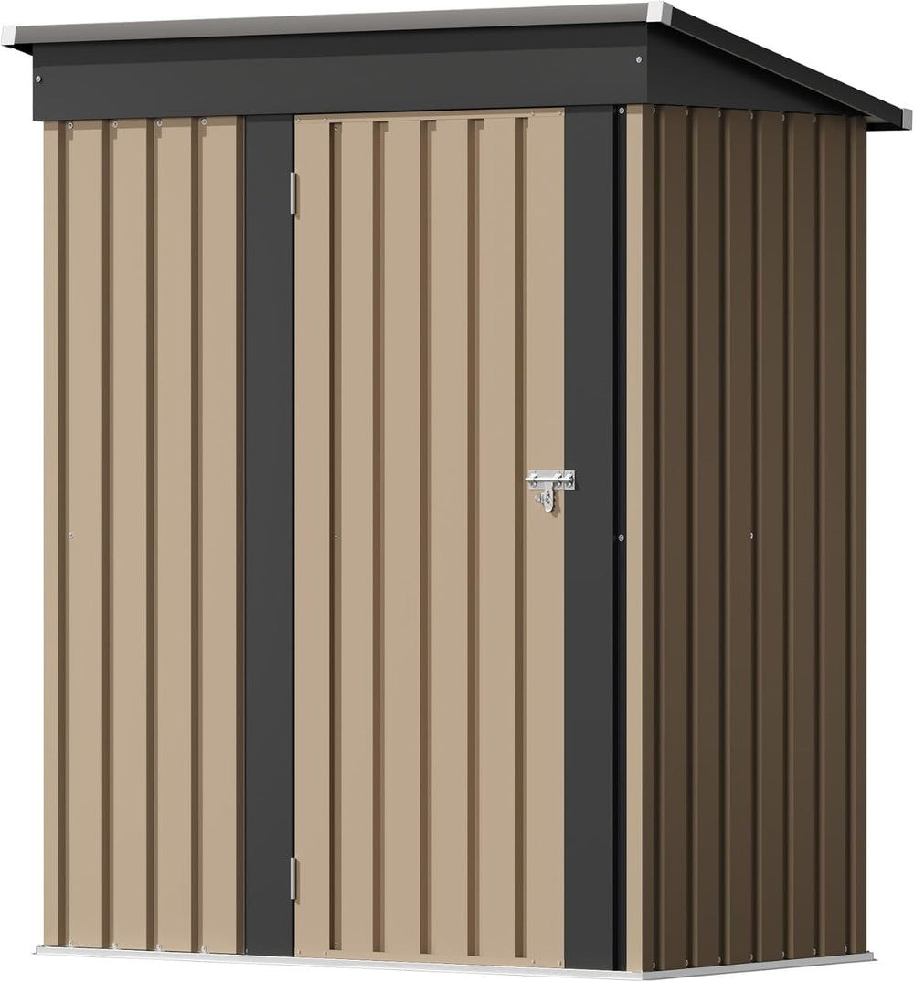 Flamaker 5x3 FT Storage Shed Waterproof Metal Garden Shed with Lockable Door ...