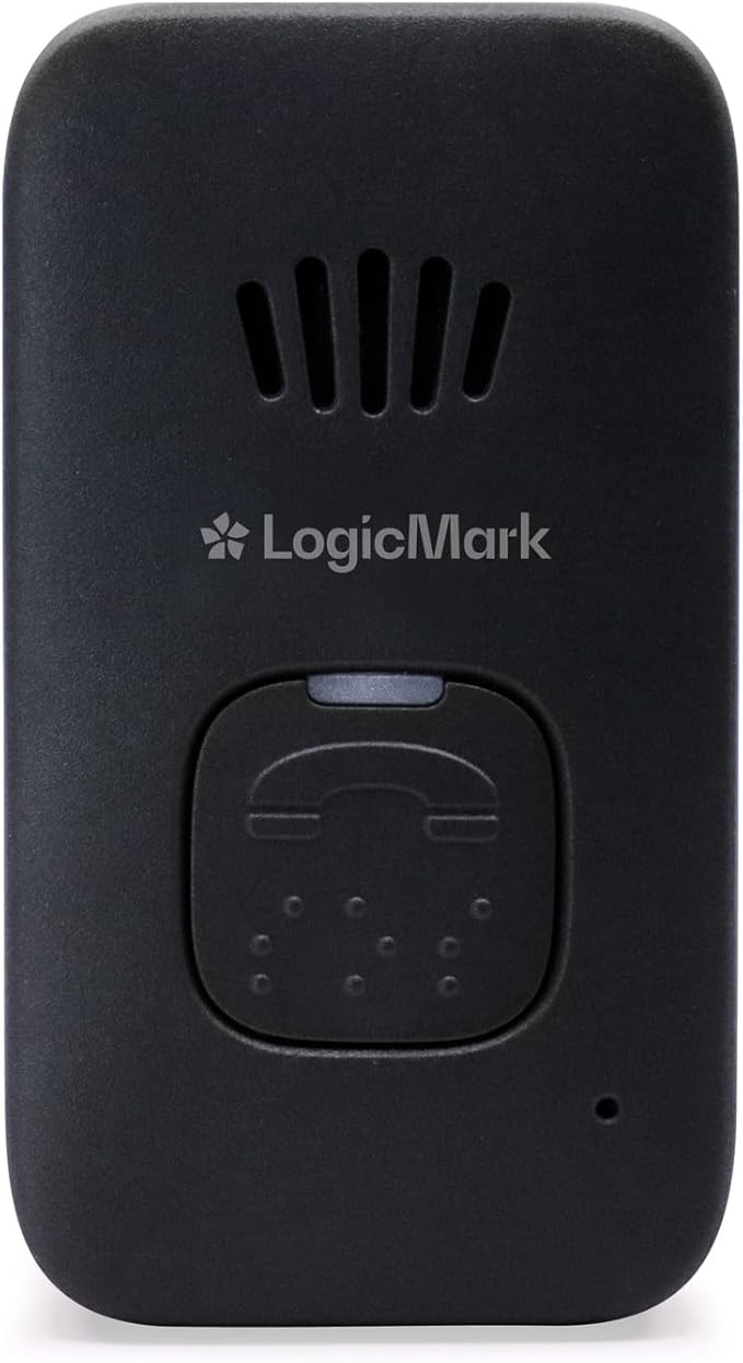 LogicMark Guardian Alert 911 Plus – No Monthly Fees, 2-Way Emergency Pendant