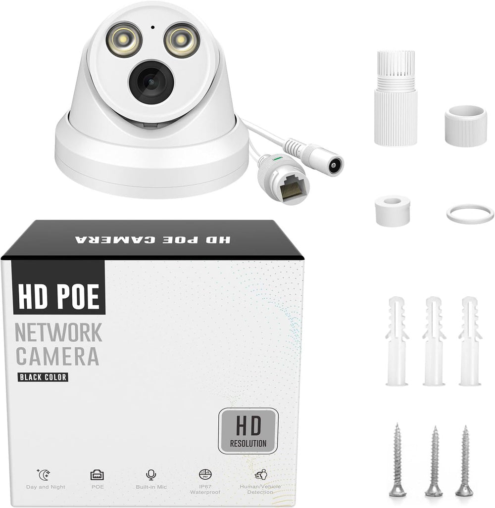 VIKYLIN 4K 8MP Full Color AI Turret IP PoE Camera with F1.0 Aperture