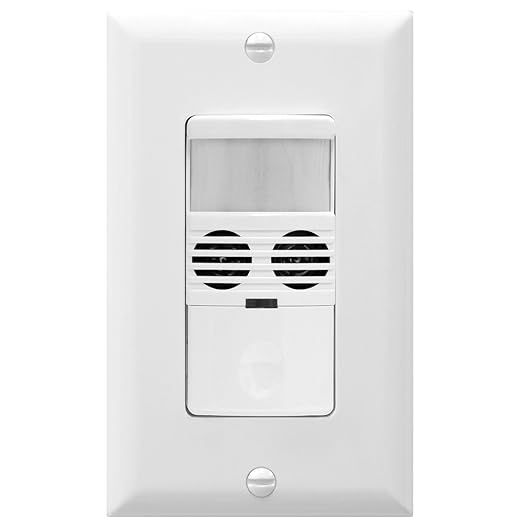 Enerlites MWOS-W Motion Sensor Switch, Ultrasonic and PIR Dual Technology