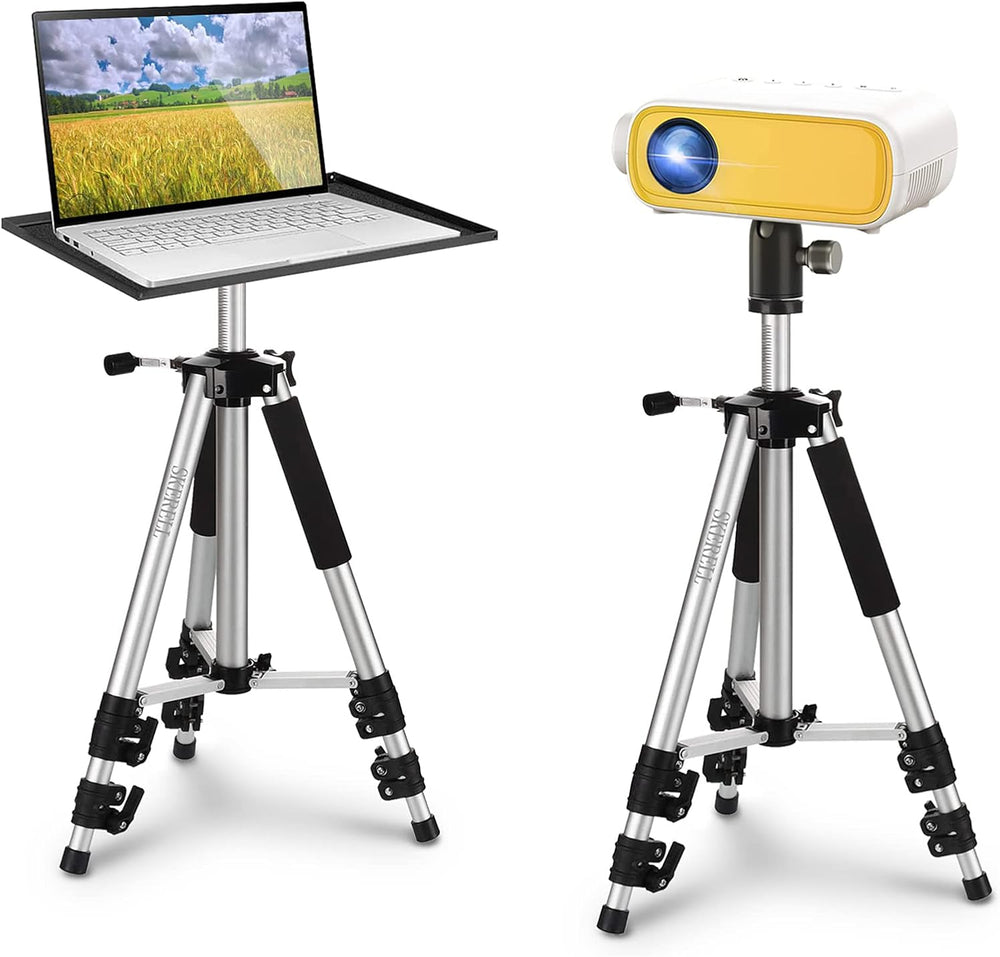 SKERELL Projector Stand Tripod Adjustable: Universal Laptop Standing Height