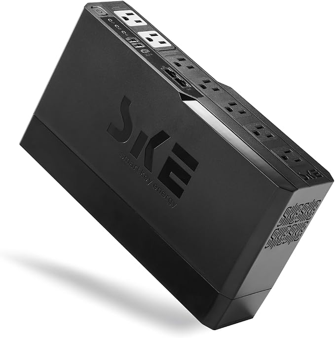 SKE Compact Size 625VA/360W UPS Battery Backup & Surge Protector