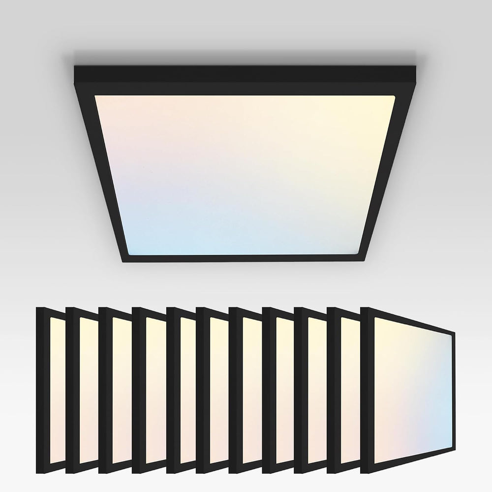 ASD LED 12" Square Flush Mount Ceiling Light Fixture, Low Profile Surfac...
