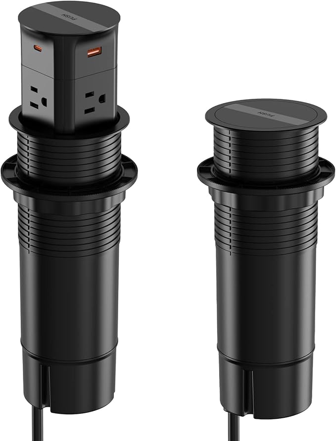 Pop up Outlet for Countertop, PD 20W USB C Fast Charging, 3.15" Desk Gro...