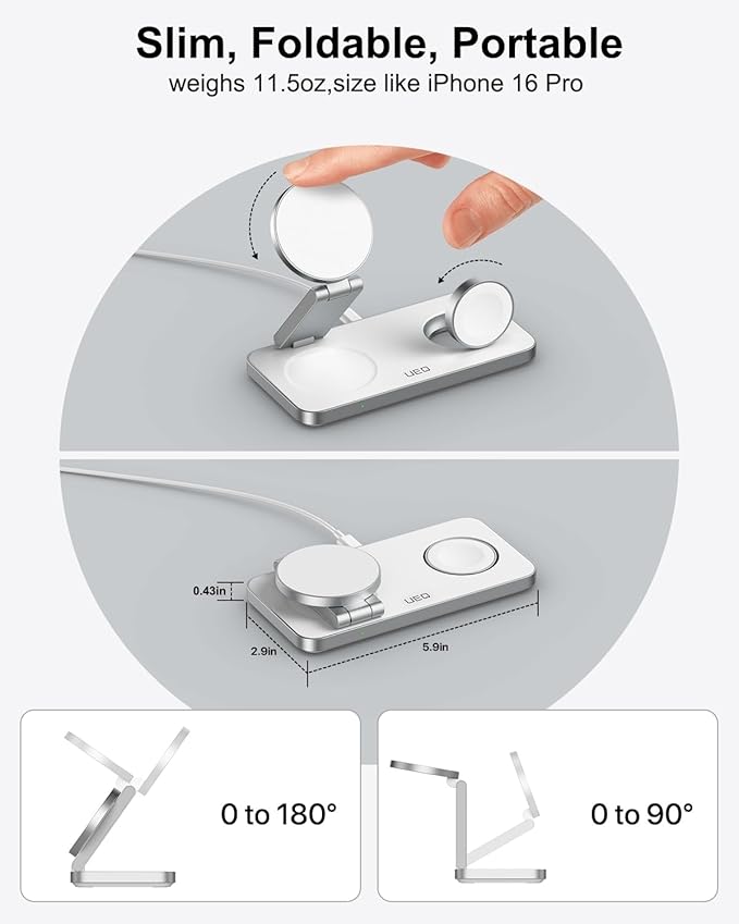 UEQ Foldable 3 in 1 Wireless Charging Station