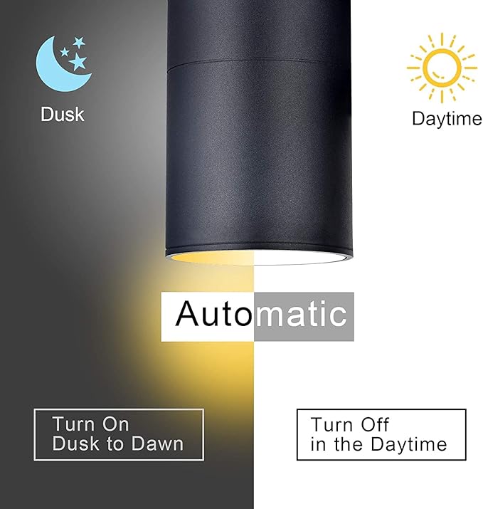 rosykite Dusk to Dawn Outdoor Wall Lighting, Double Up Down Aluminum Waterpro...