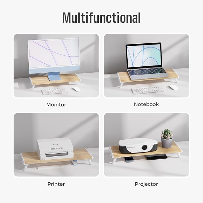 loukin Monitor Stand Riser for Desk, 22.4" x 8.3" Larger Computer S...