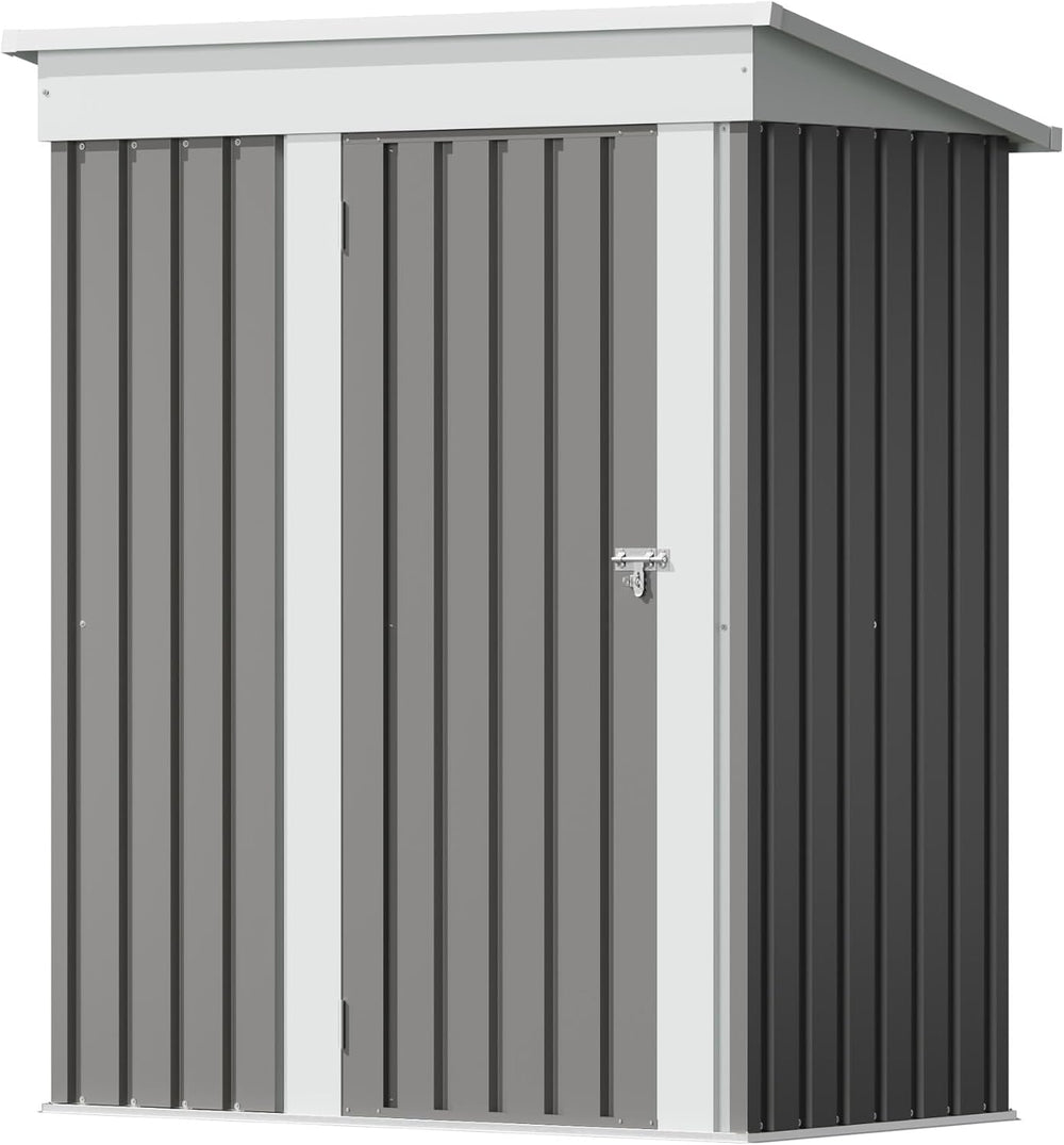 Flamaker 5x3 FT Storage Shed Waterproof Metal Garden Shed with Lockable Door ...
