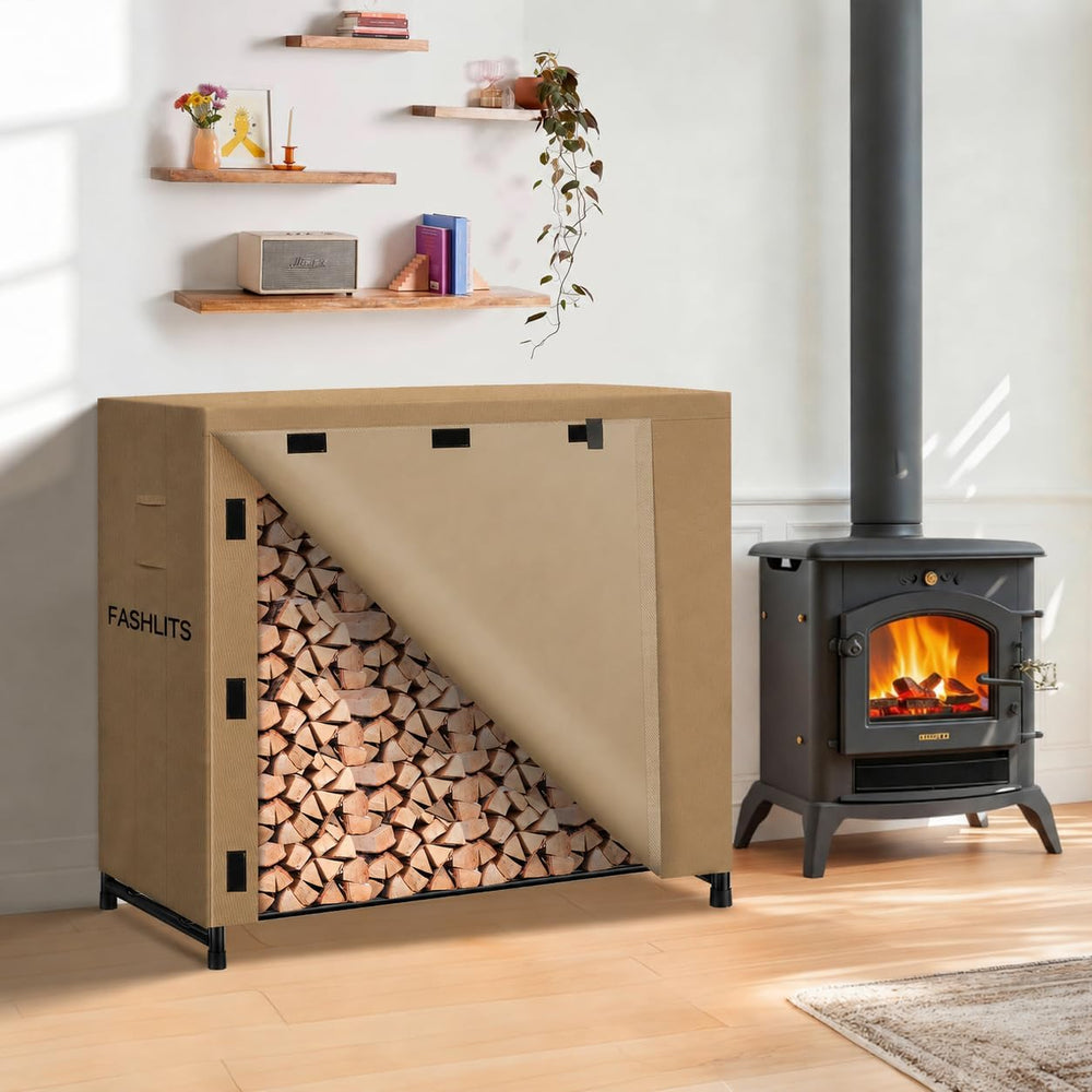 4ft Firewood Rack Cover, Waterproof Heavy Duty 600D Oxford