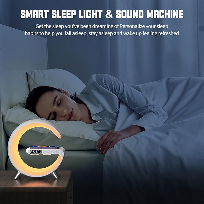 Smart LED Table Lamp, 5-in-1 Night Light Fast Wireless Charging Station