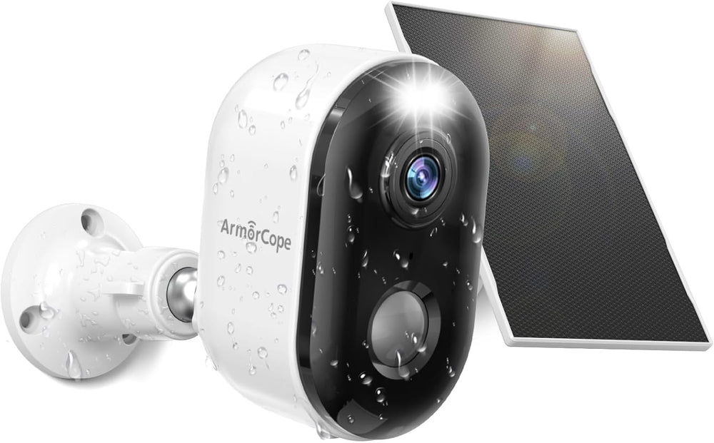 Security Cameras Wireless Outdoor, Solar Battery Powered 2k Color Night Visio...