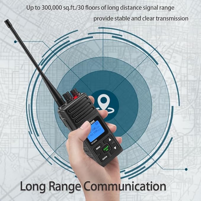 SAMCOM Two Way Radio with Shoulder Speaker Mic, 5W High Power 2 Way Radios Lo...