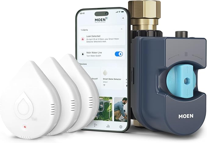 Moen Flo Smart Water Monitor and Automatic Shutoff Sensor, Wi-Fi Connected