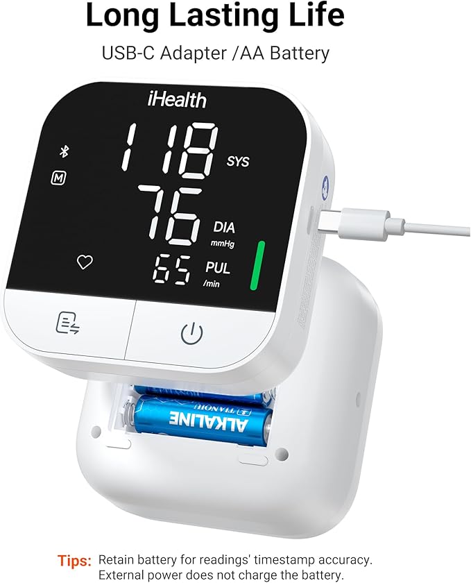 iHealth Track Pro Upper Arm Blood Pressure Monitor, Full-View LED Screen