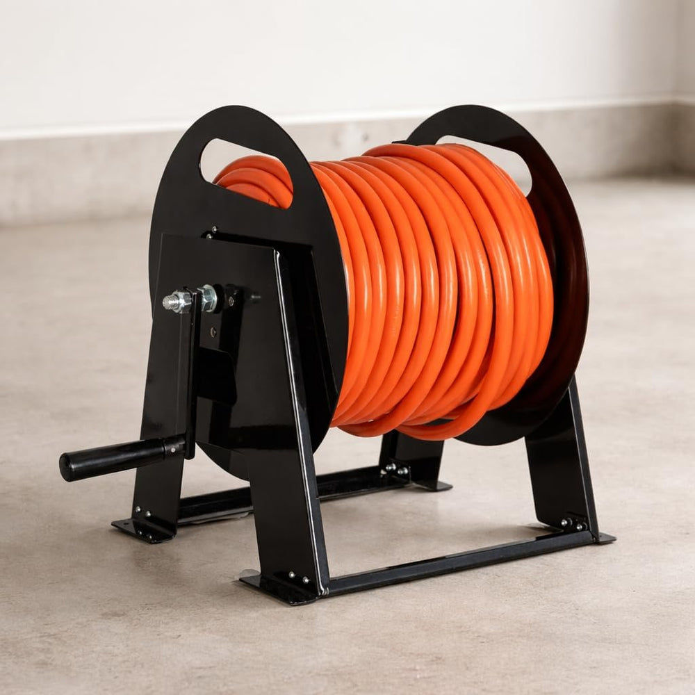 Iron Forge Cable RV Power Cord Reel, Holds 50 Ft - 50 Amp | Heavy Duty RV Cor...
