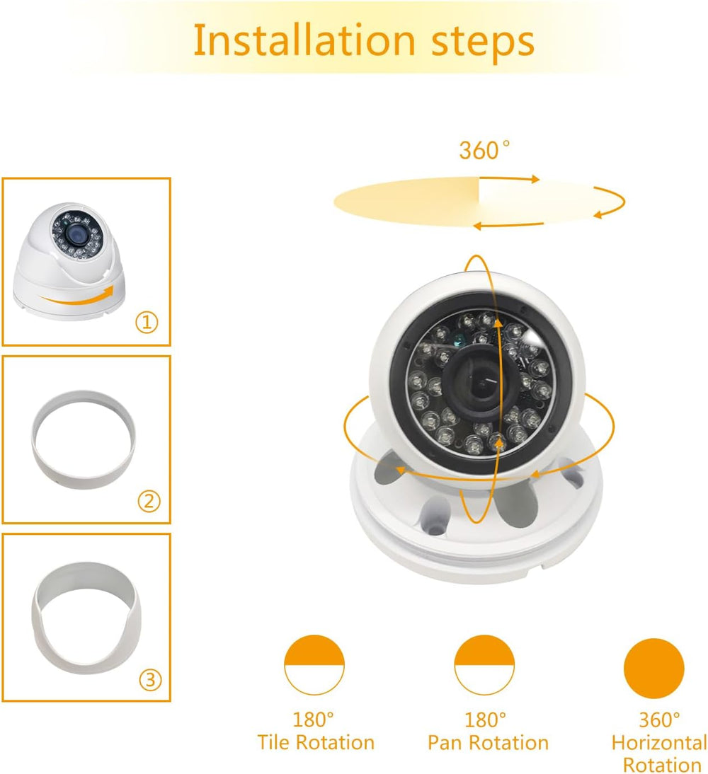 Analog CCTV Camera HD 1080P 4-in-1 (TVI/AHD/CVI/960H Analog) Security Dome Ca...