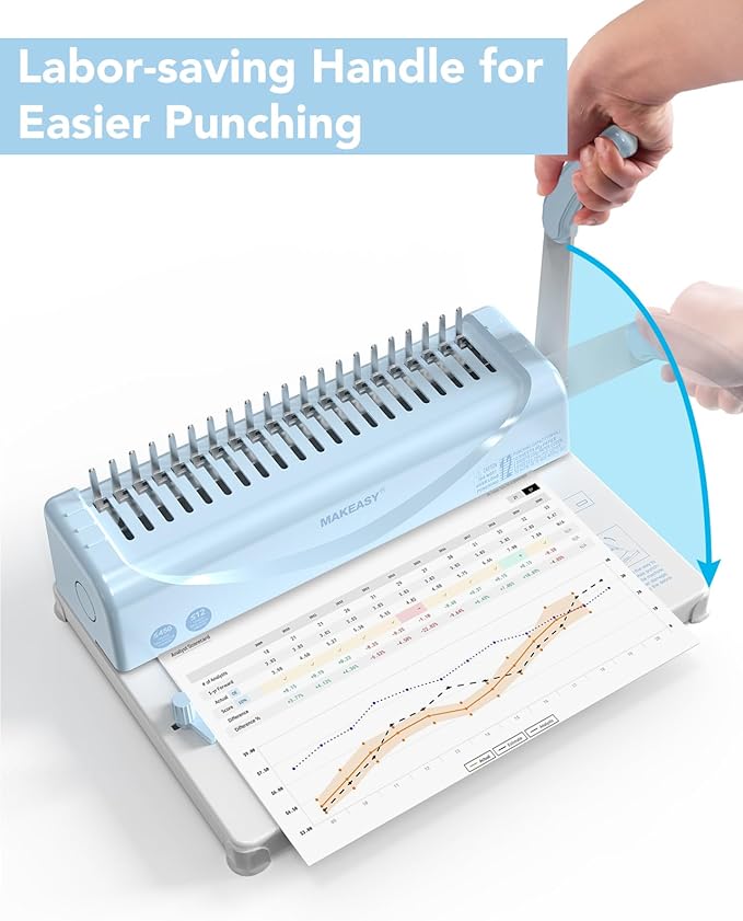 MAKEASY Binding Machine, 450 Sheets, Comb Binding Machines
