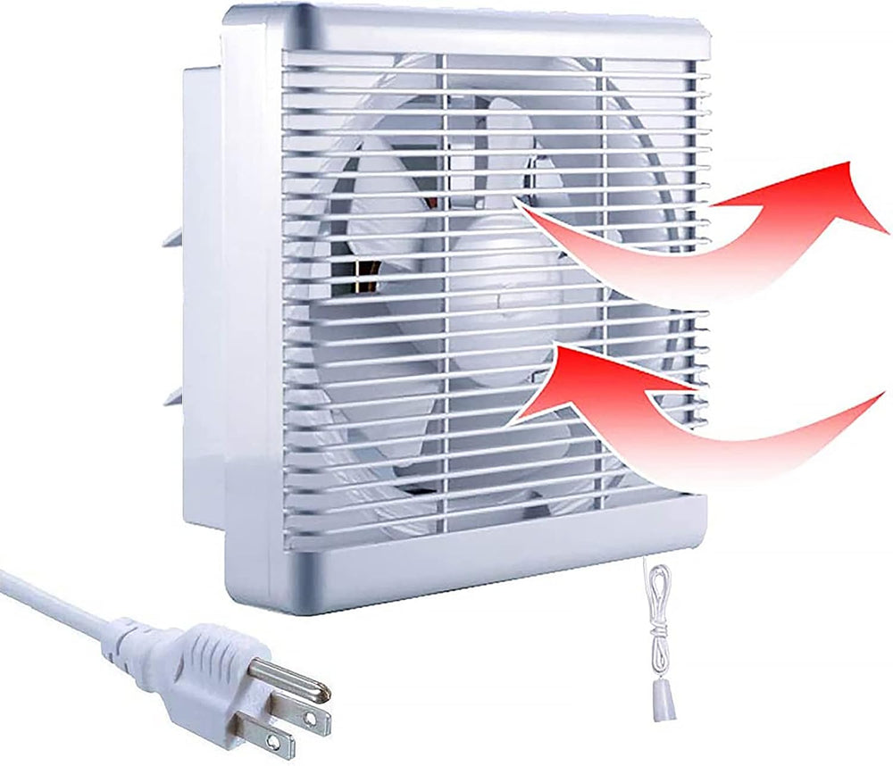 SAILFLO 6 Inch Small Window Shutter Exhaust Fan, 7.7 x 7.7 Inch Cutout