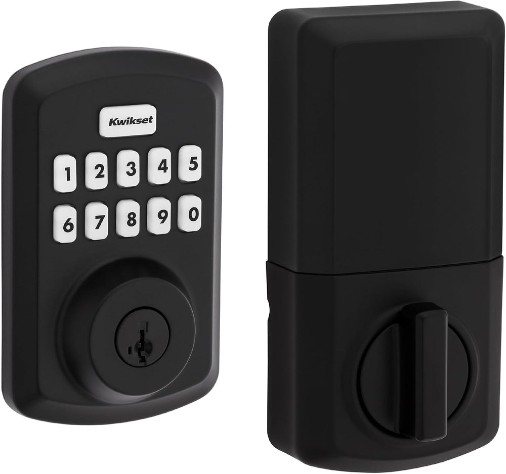Kwikset Powerbolt 250 10-Button Keypad Matte Black Transitional Electronic De...