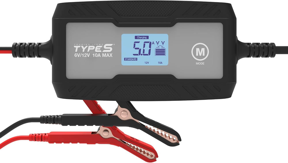 Type S 10A Smart Battery Charger & Maintainer, 6V & 12V Fully Automat...