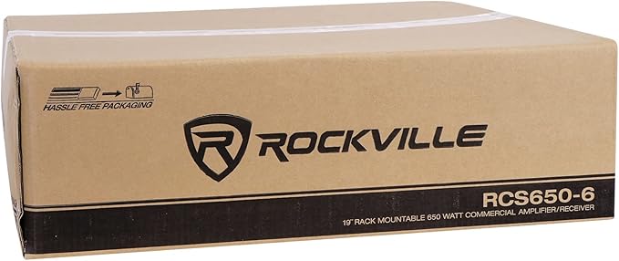 Rockville RCS650-6 650 Watt 6-Zone 70V Commercial Amplifier, USB/SD/FM Playback