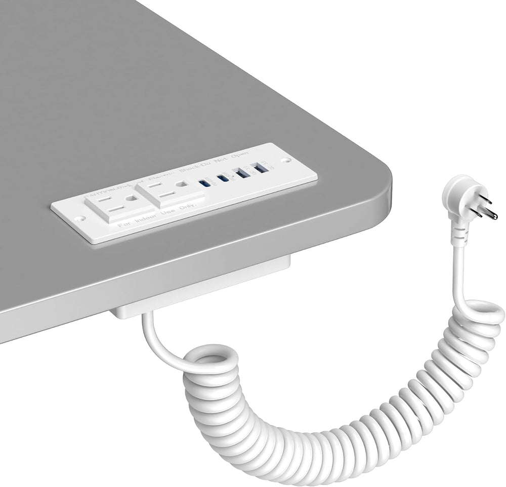 Recessed Power Strip USB C 65W Fast Charging Station, in Drawer Outlet