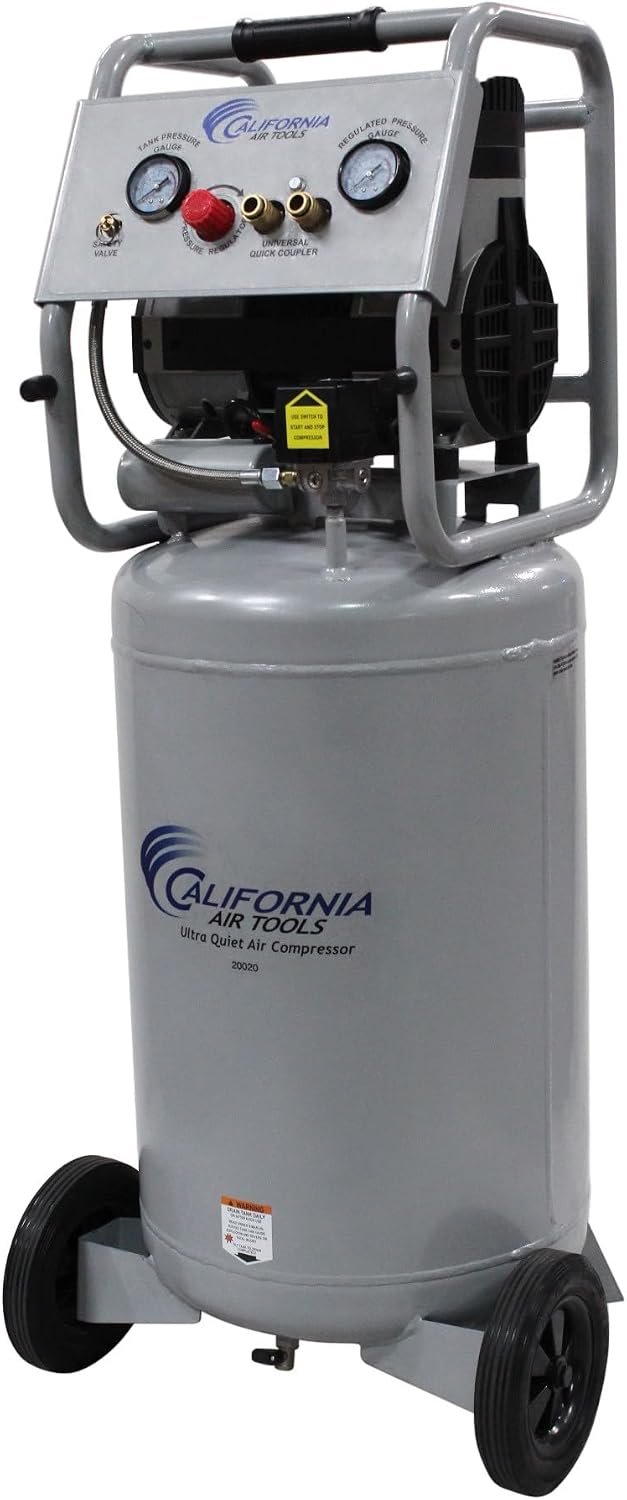 California Air Tools 20020 2.0 HP Ultra Quiet and Oil-Free Air Compressor wit...