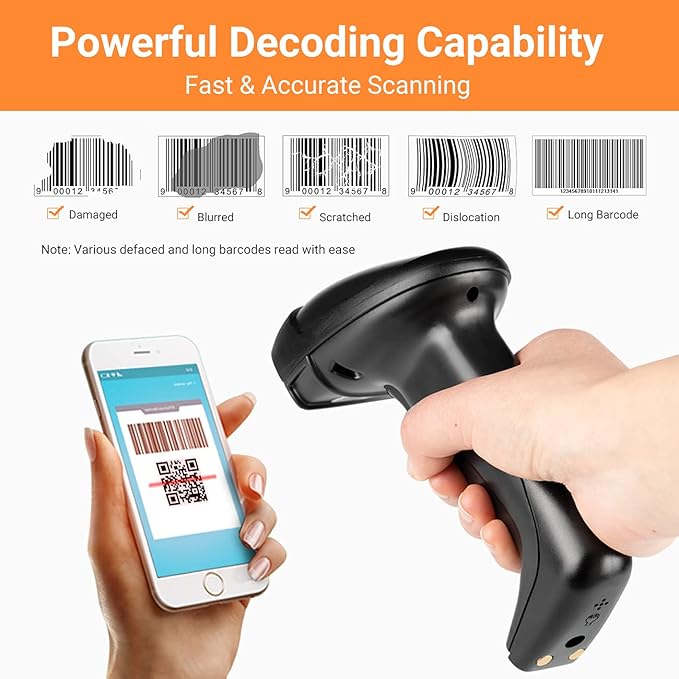 Tera Wireless 1D 2D QR Barcode Scanner