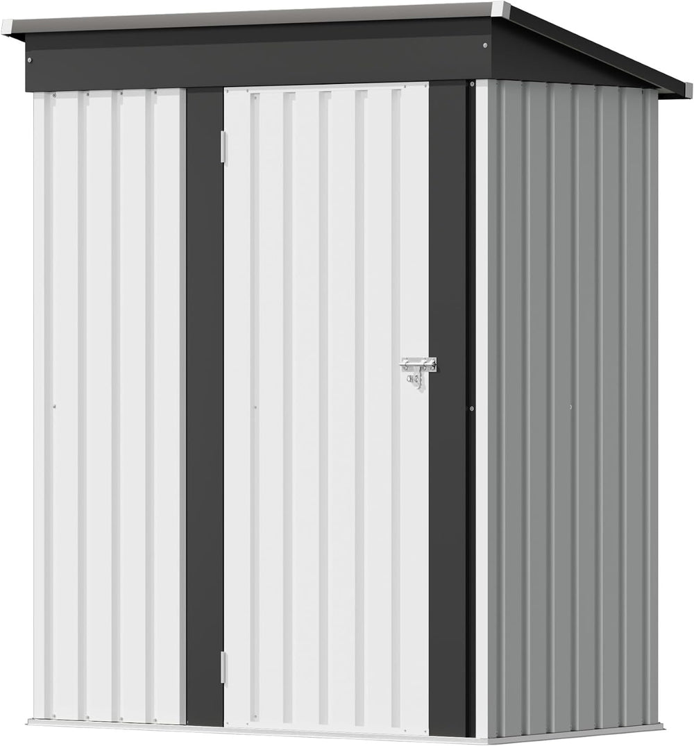 Flamaker 5x3 FT Storage Shed Waterproof Metal Garden Shed with Lockable Door ...