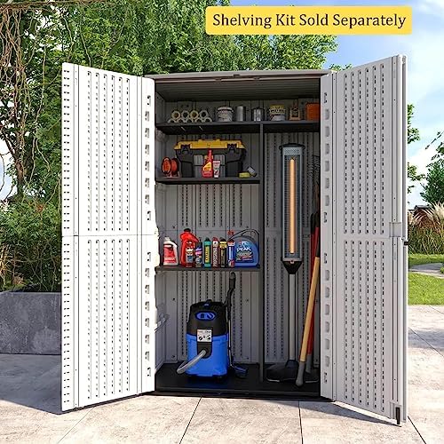 HOMSPARK Storage Shed Weather Resistance, Multi-Purpose Outdoor Storage Cabin...