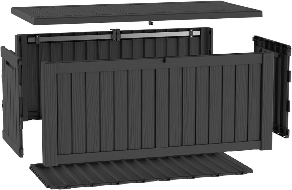 Deck Box Large Outdoor Storage for Patio Furniture, Outdoor Cushions, Garden ...