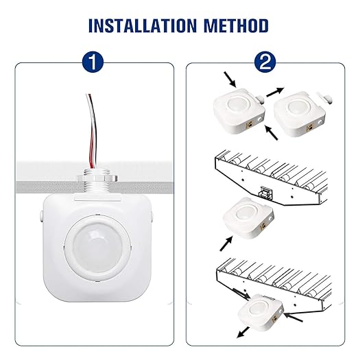 ECOELER High-Bay Occupancy Sensor Switch, 360° Passive Infrared PIR Ceiling (...