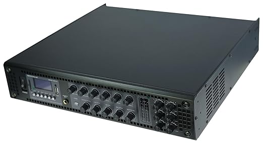 Rockville RCS2-320-6 320W 6-Zone Stereo/Mono Commercial 70V Amplifier, Optical