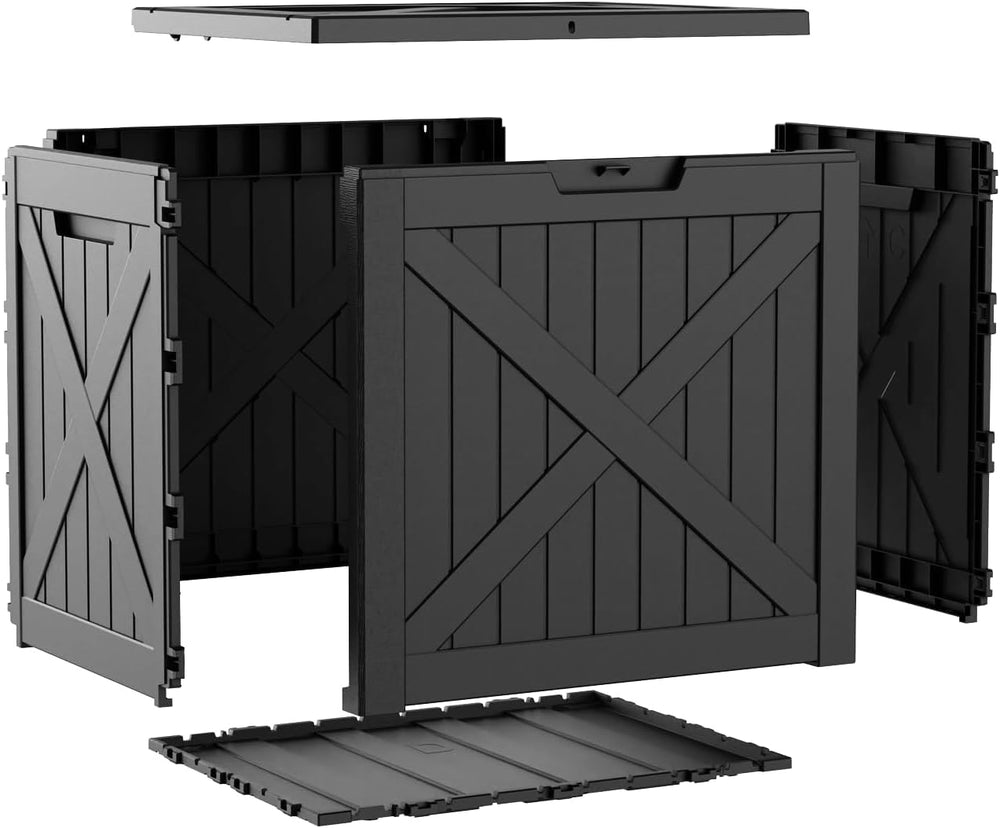 Deck Box Large Outdoor Storage for Patio Furniture, Outdoor Cushions, Garden ...