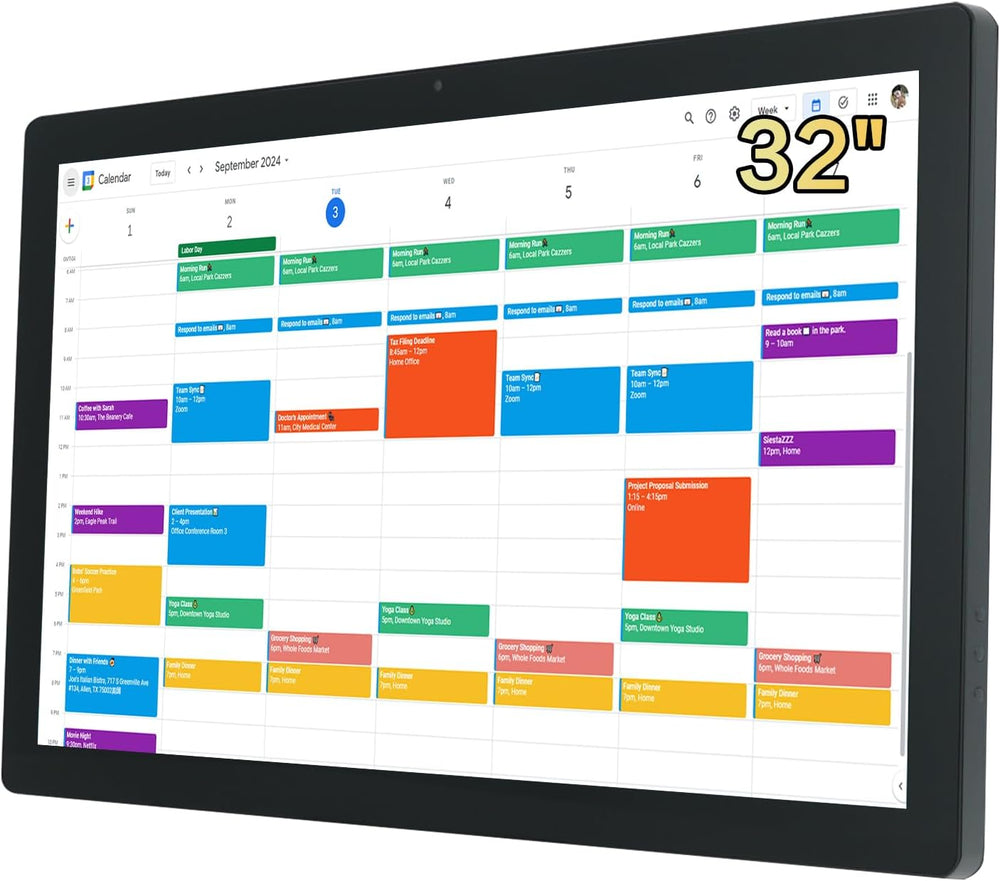WOGO 32 inch Digital Calendar & Chore Chart, Touchscreen Interactive Monitor