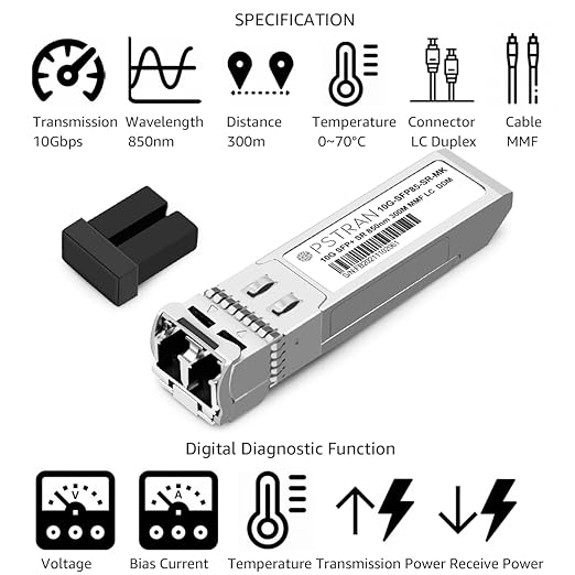 OPSTRAN 10GBASE-SR SFP+ Optical Transceiver Module Compatible (4 Pack)