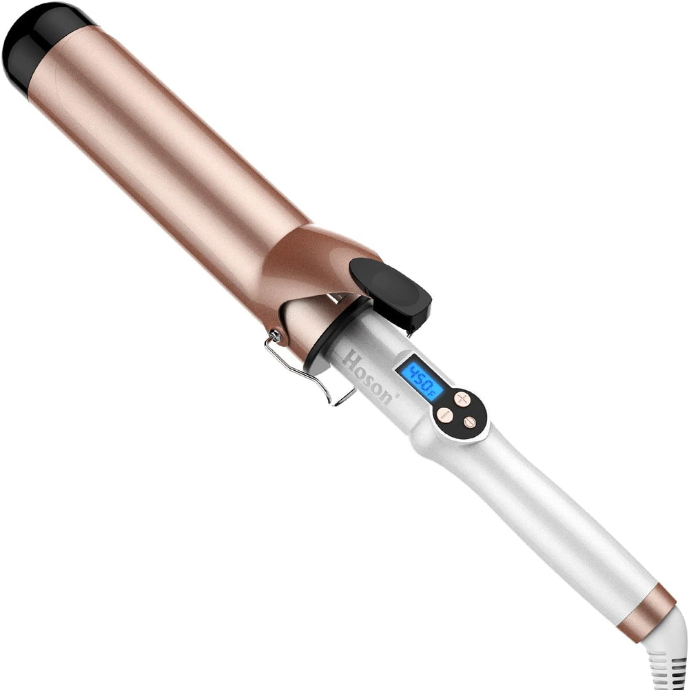 Hoson 2 Inch Curling Iron Large Barrel, Long Barrel Curling Wand Dual Voltage