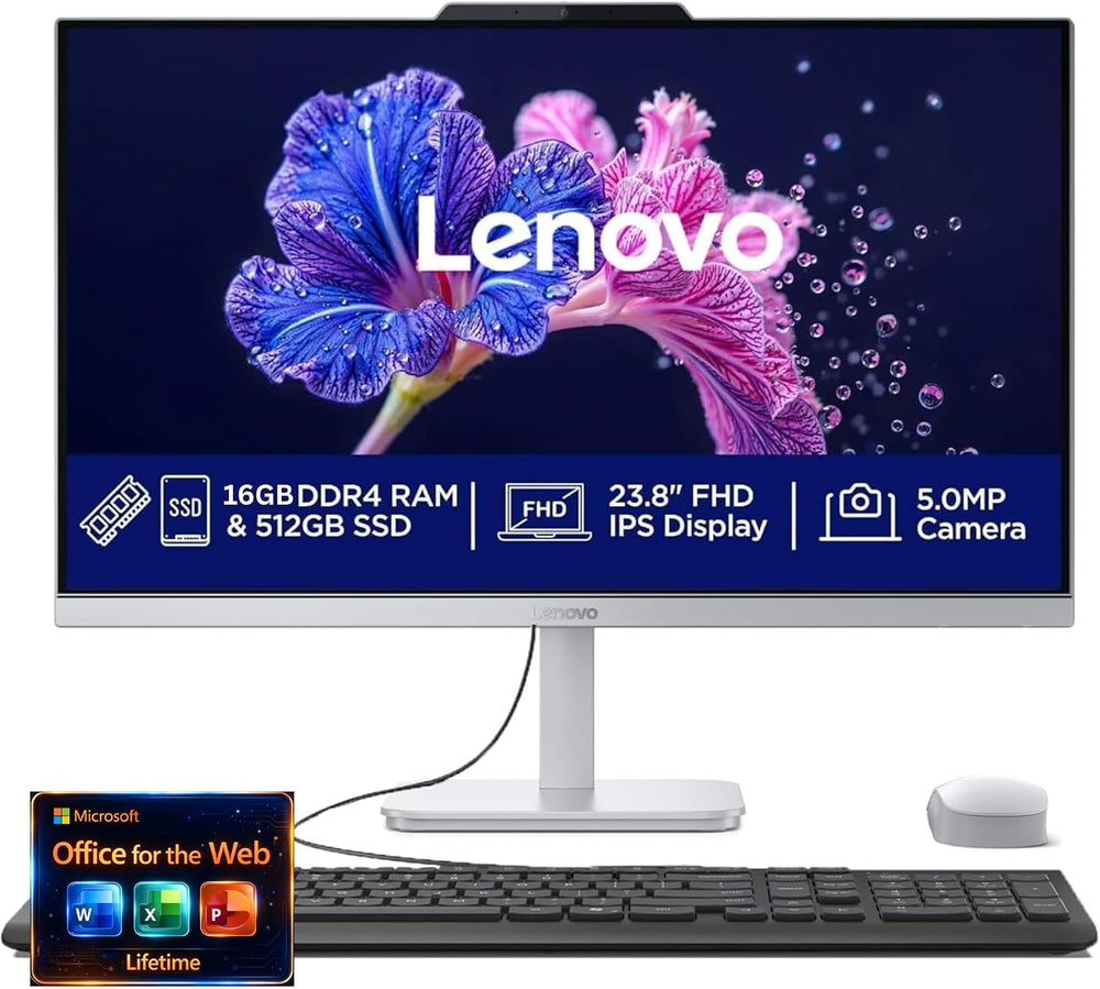 Lenovo 24" FHD All-in-One Desktop Computer