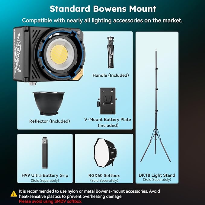 SIRUI C300XII 310W Portable LED Video Light