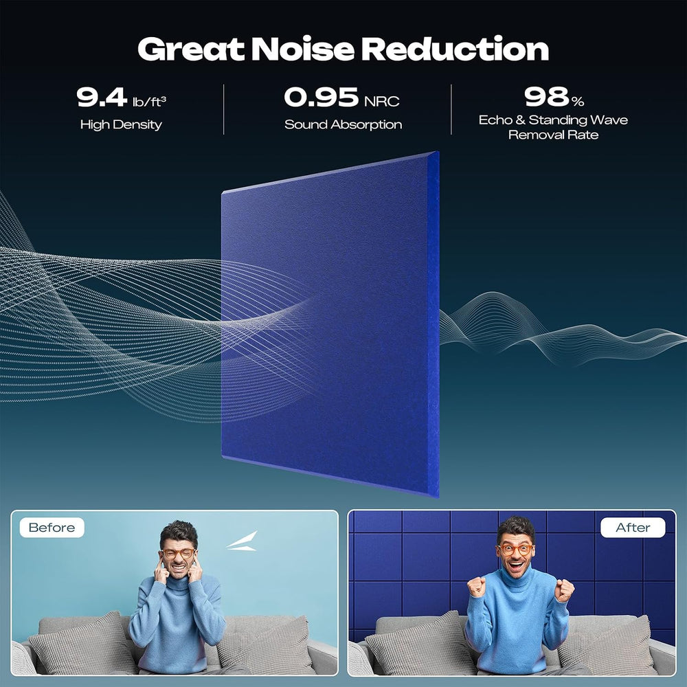 Sonicism 22 Pack Acoustic Wall Panels