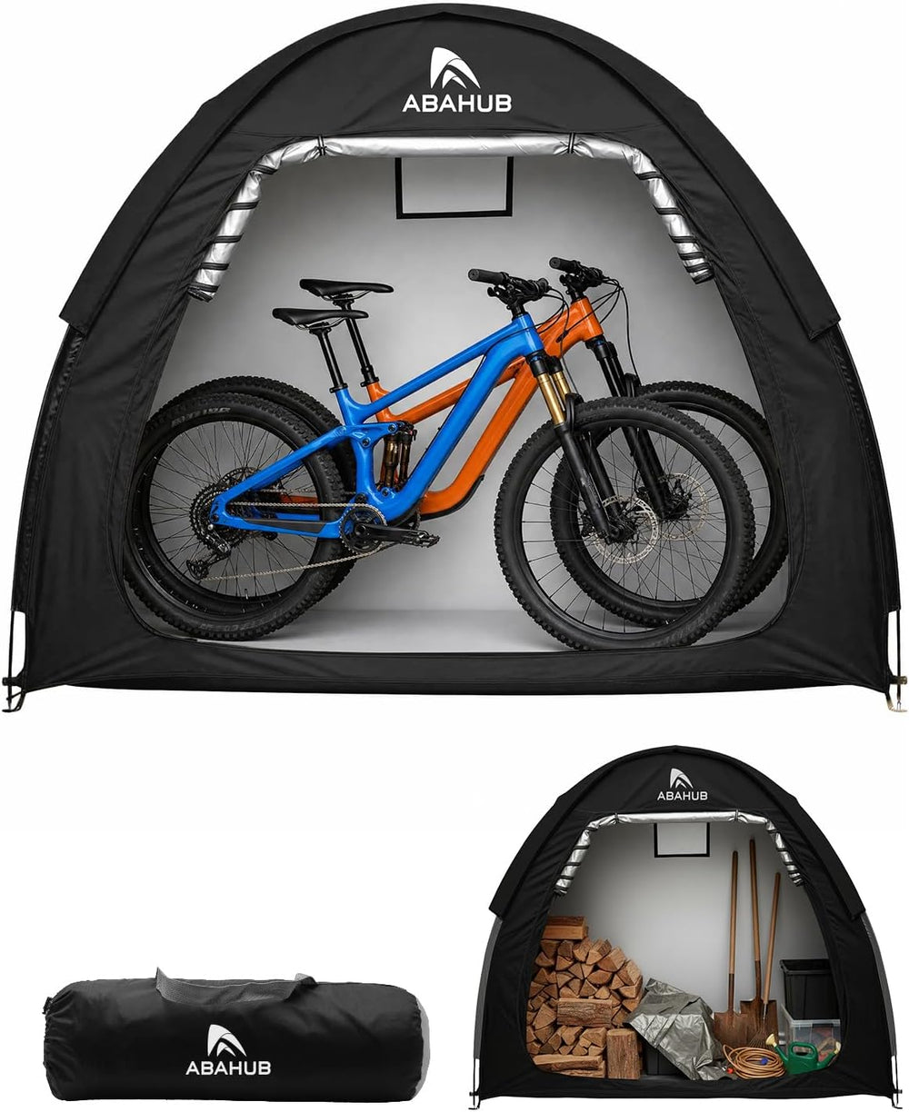 Abahub Portable Bike Storage Shed Tent with Rain Cover for 1/2 Bicycle